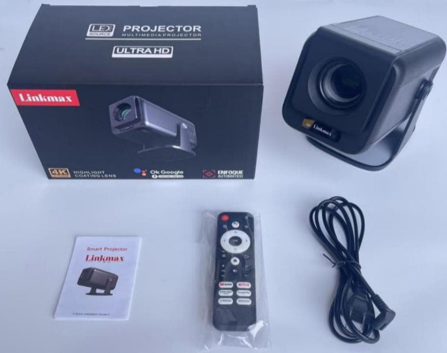 PROYECTOR SMART V9 PRO INCLUYE CONTROL CON FUNCIÓN DE VOZ Y TEMPORIZADOR- ANDROID 13 - 1920x1080P-WiFi 6.0