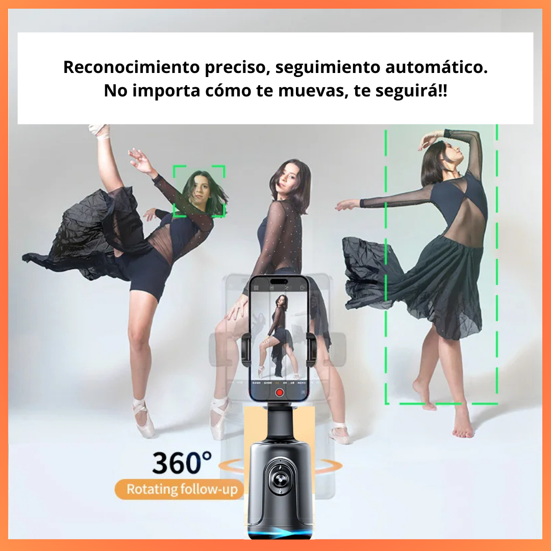 SOPORTE INTELIGENTE PARA CELULAR CON SEGUIMIENTO AUTOMÁTICO 360°