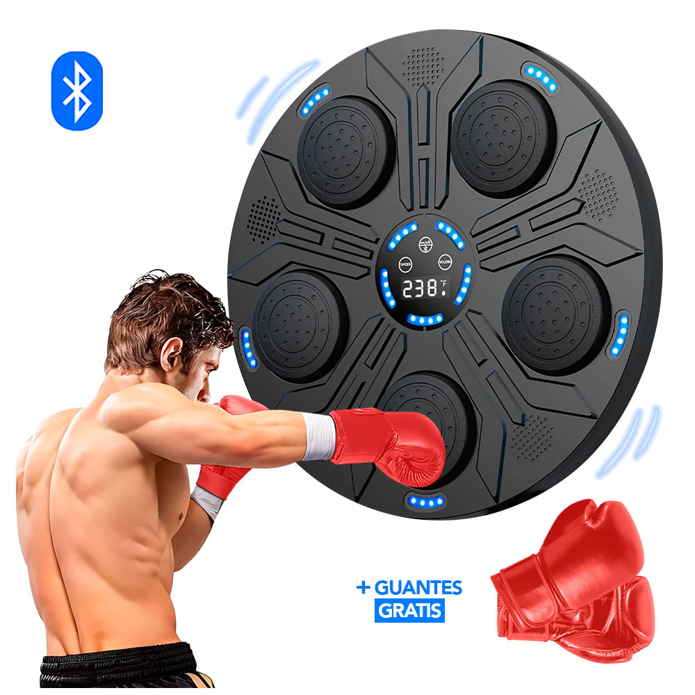 MAQUINA DE BOXEO INTELIGENTE CON BLUETOOTH - GUANTES ACOLCHADOS - PRECIO MEJORADO