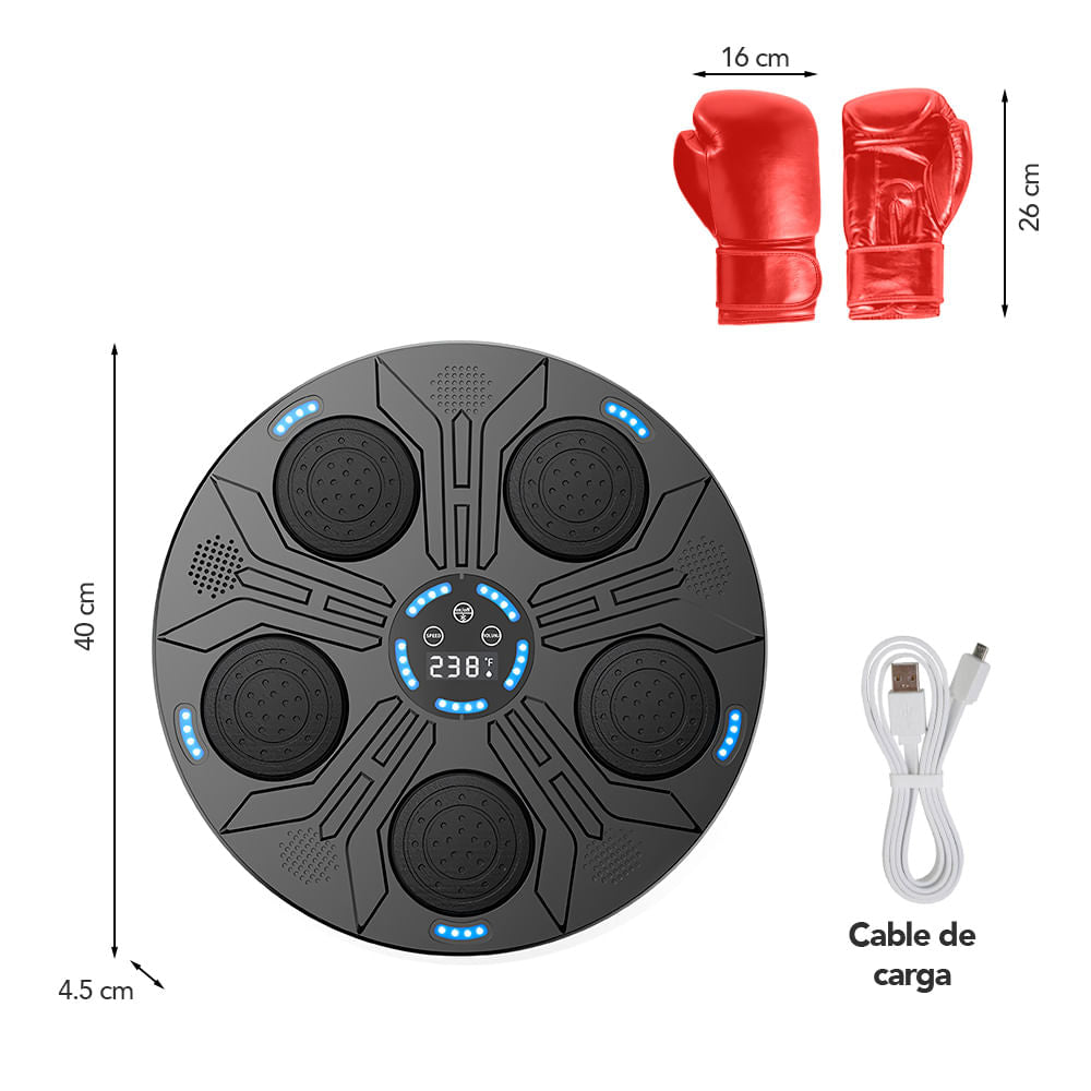 MAQUINA DE BOXEO INTELIGENTE CON BLUETOOTH - GUANTES ACOLCHADOS - PRECIO MEJORADO