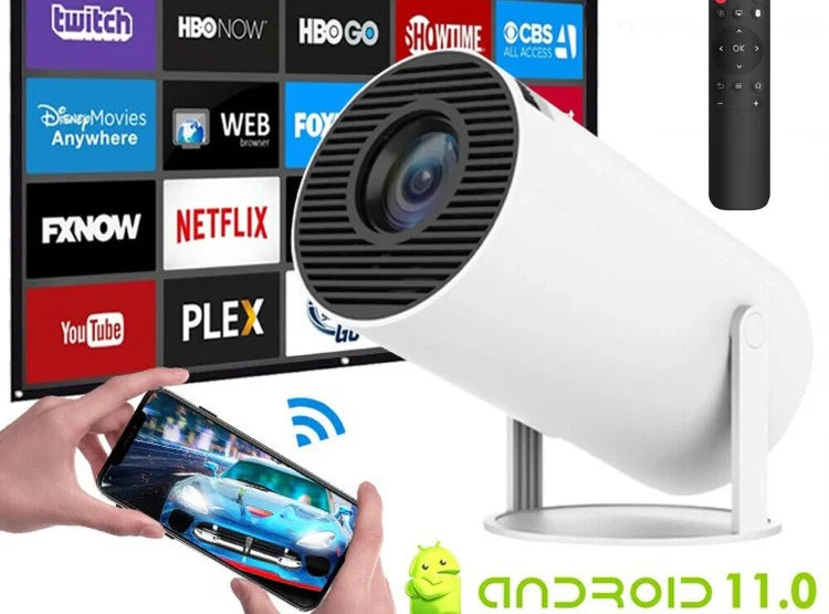 PROYECTOR HY300 PRO-SMART ULTRA HD 4K-CON VIDEO JUEGOS Y MANDOS