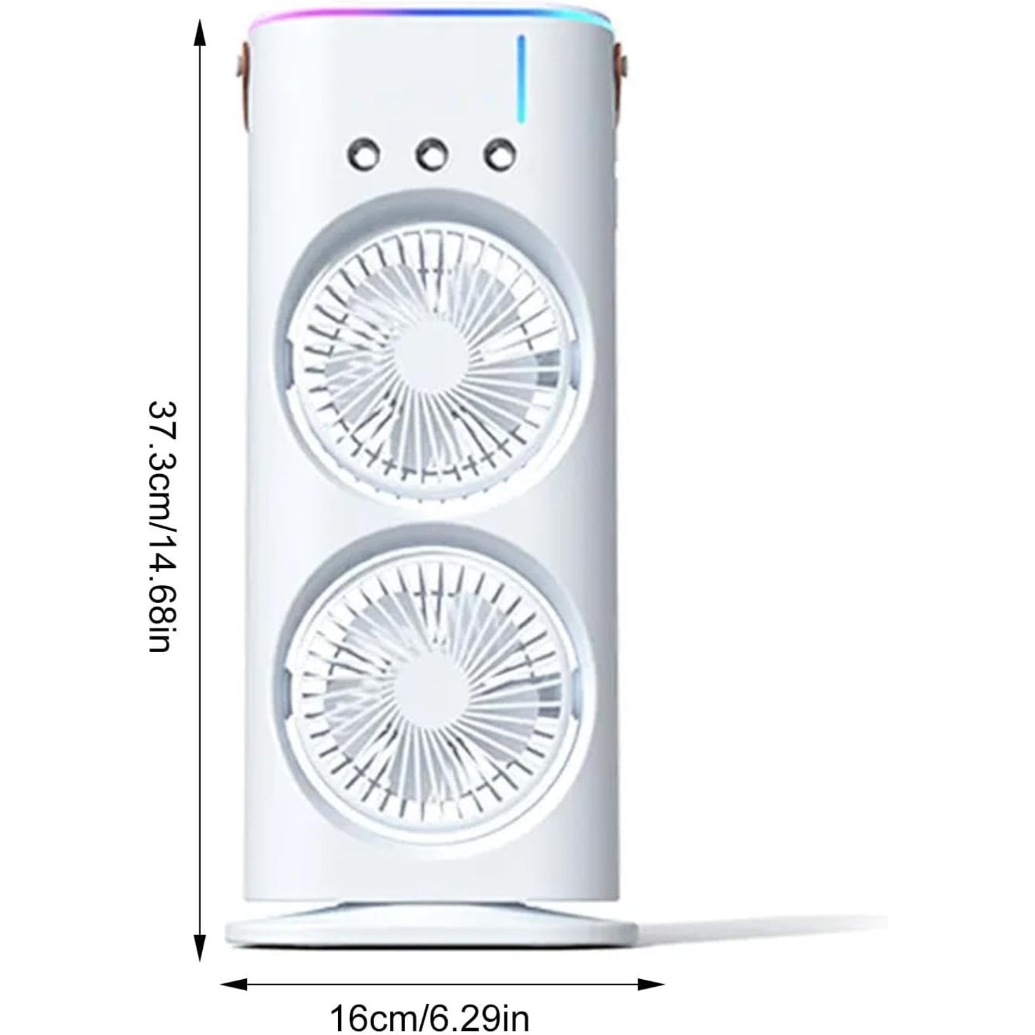 Ventilador Doble Enfriador De Aire Humidificador Usb Portátil